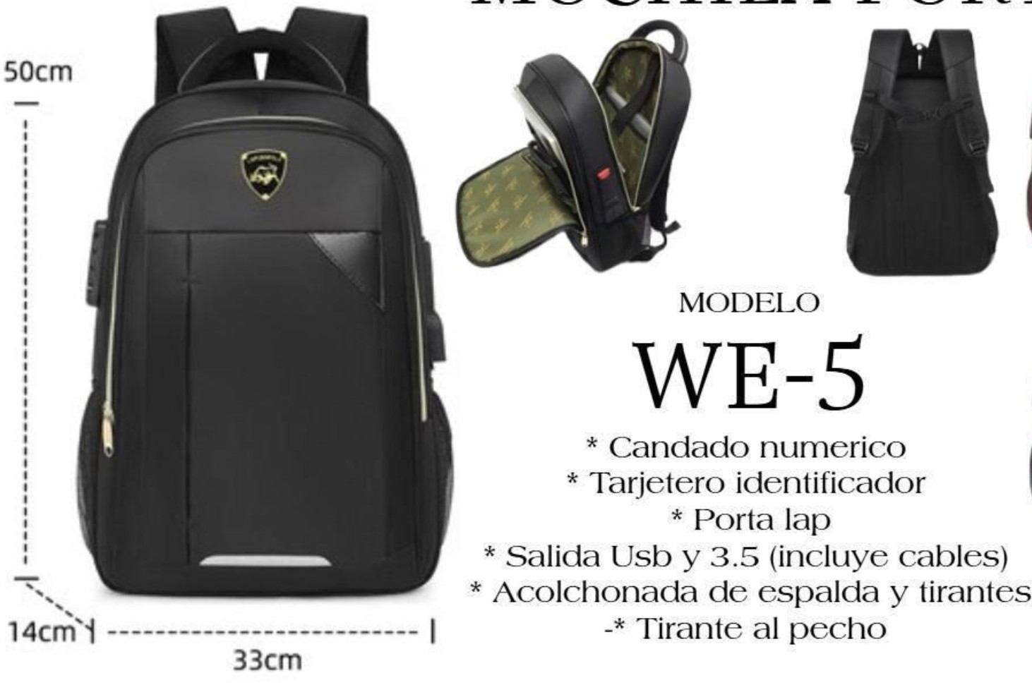 Mochila, Maleta Antirrobo Porta Laptop